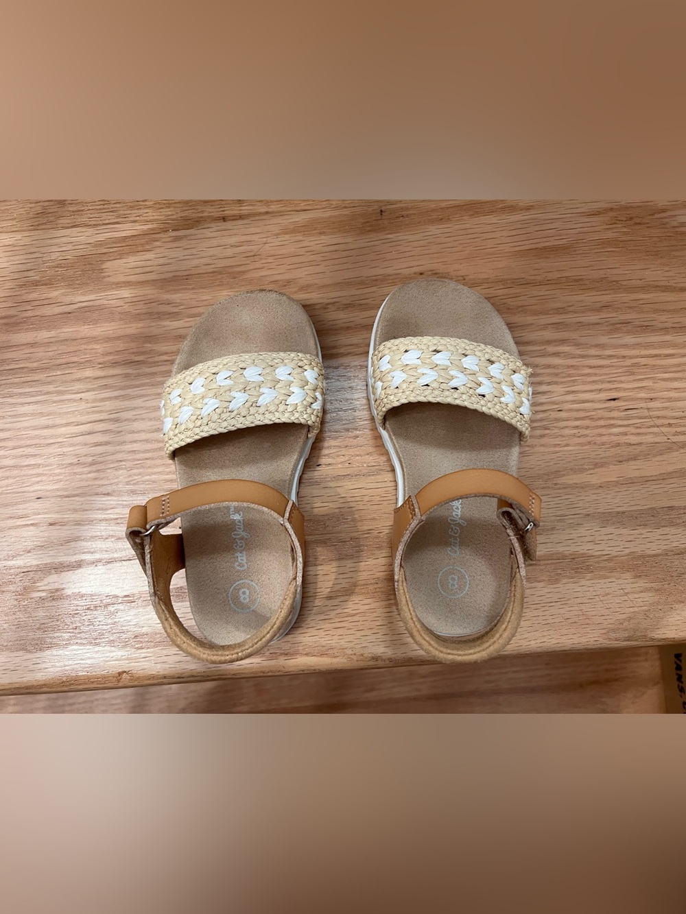 Cat & Jack Casual Footbed Sandals Natural size 8T